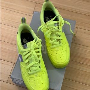 Neon green grade school air force1s
